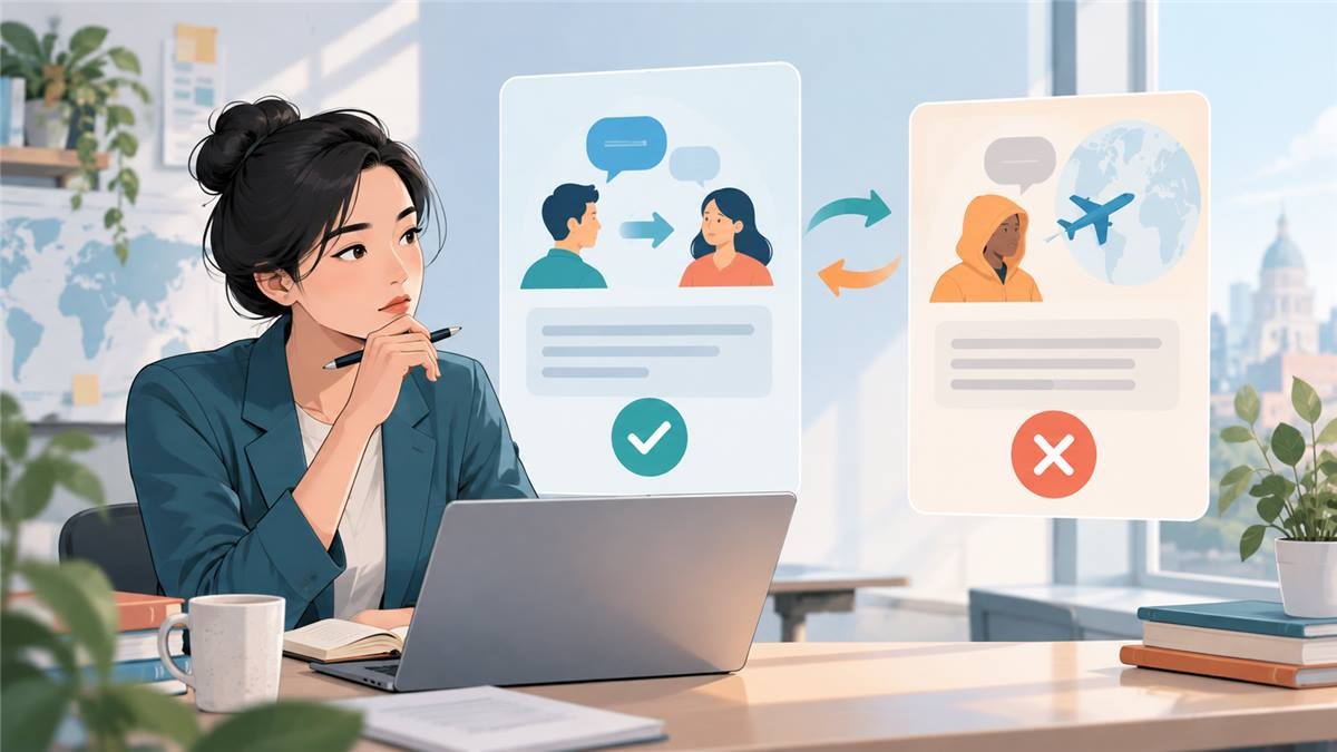 检查否定条件与例外关系的示意图