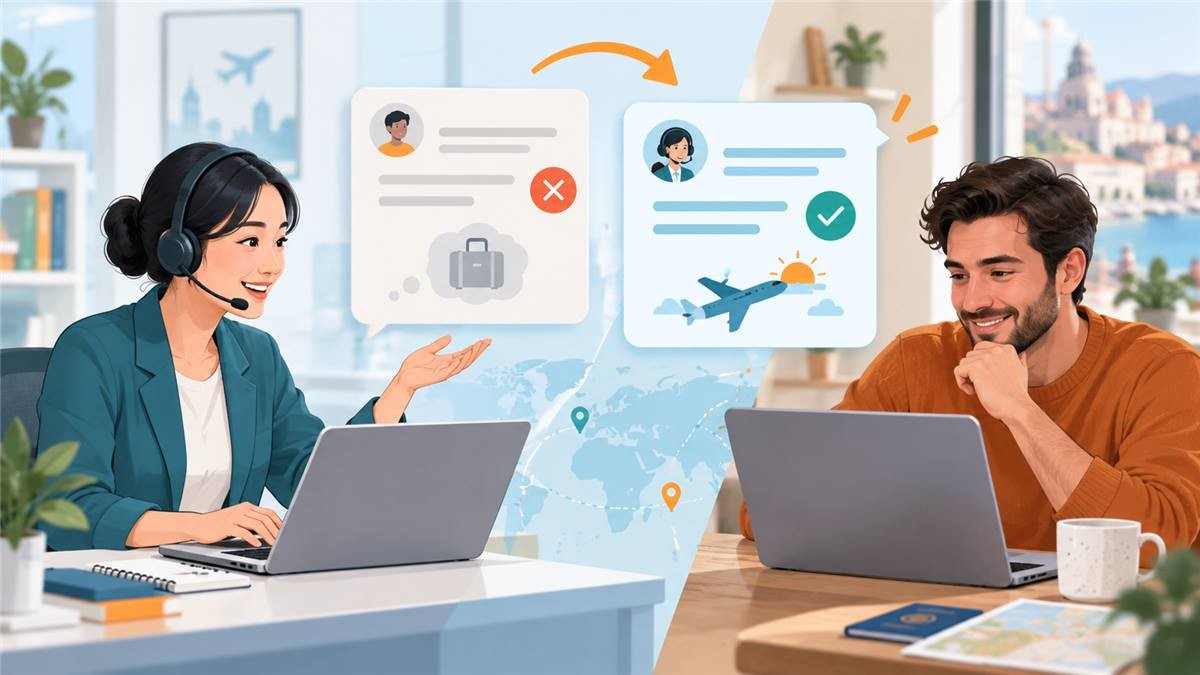 对照旧理解与正确含义发送更正消息的示意图